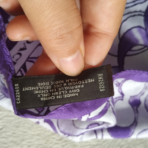 Vintage Coach Signature Handkerchief Scarf - Picture 4 of 5